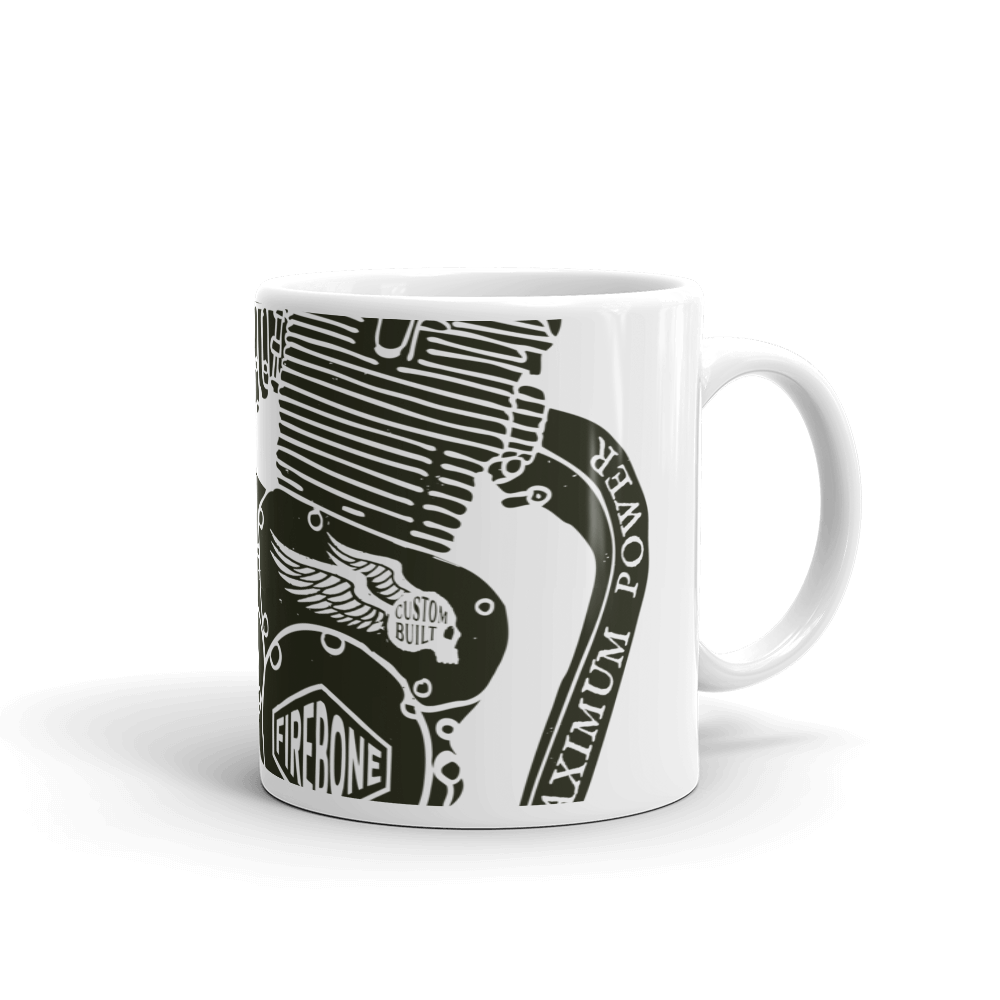 Vintage Engine - White glossy mug - Firebone