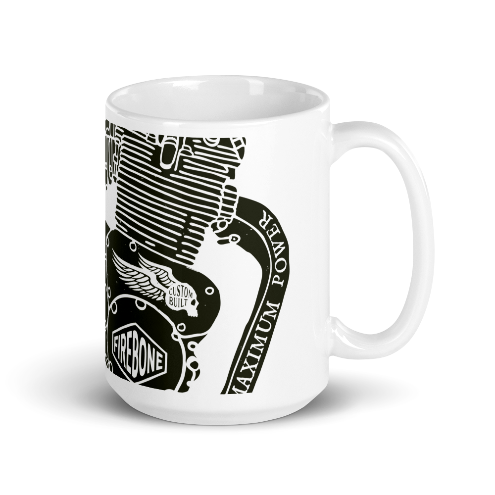 Vintage Engine - White glossy mug - Firebone