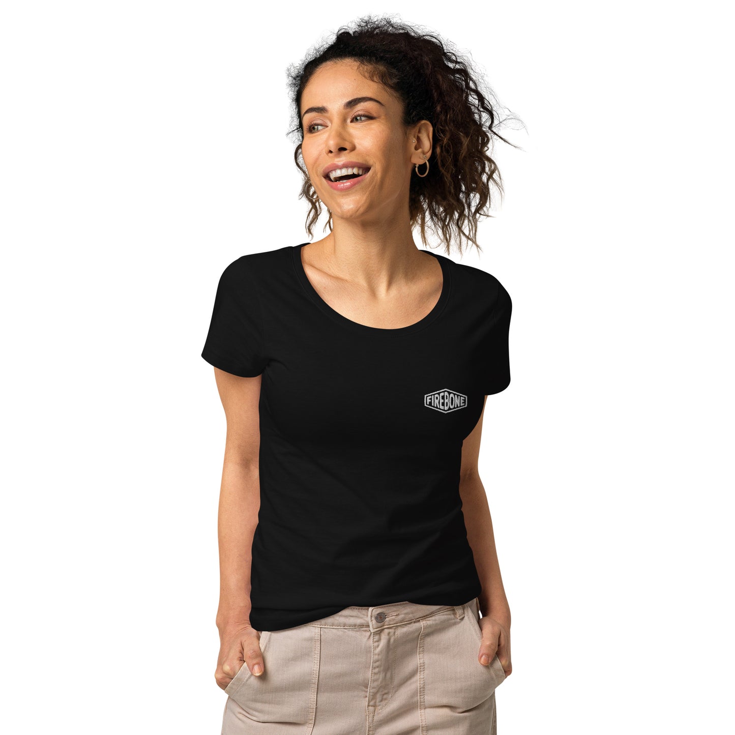 Lightning quick - Orange on black organic t-shirt - Firebone