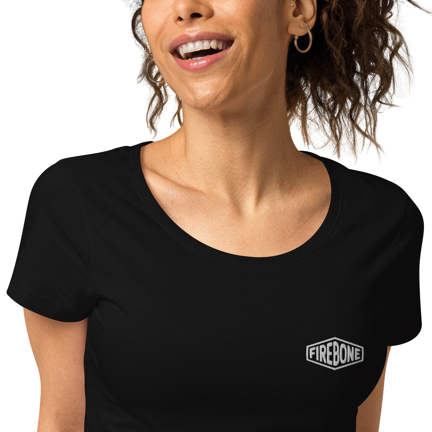 Lightning quick - Orange on black organic t-shirt - Firebone