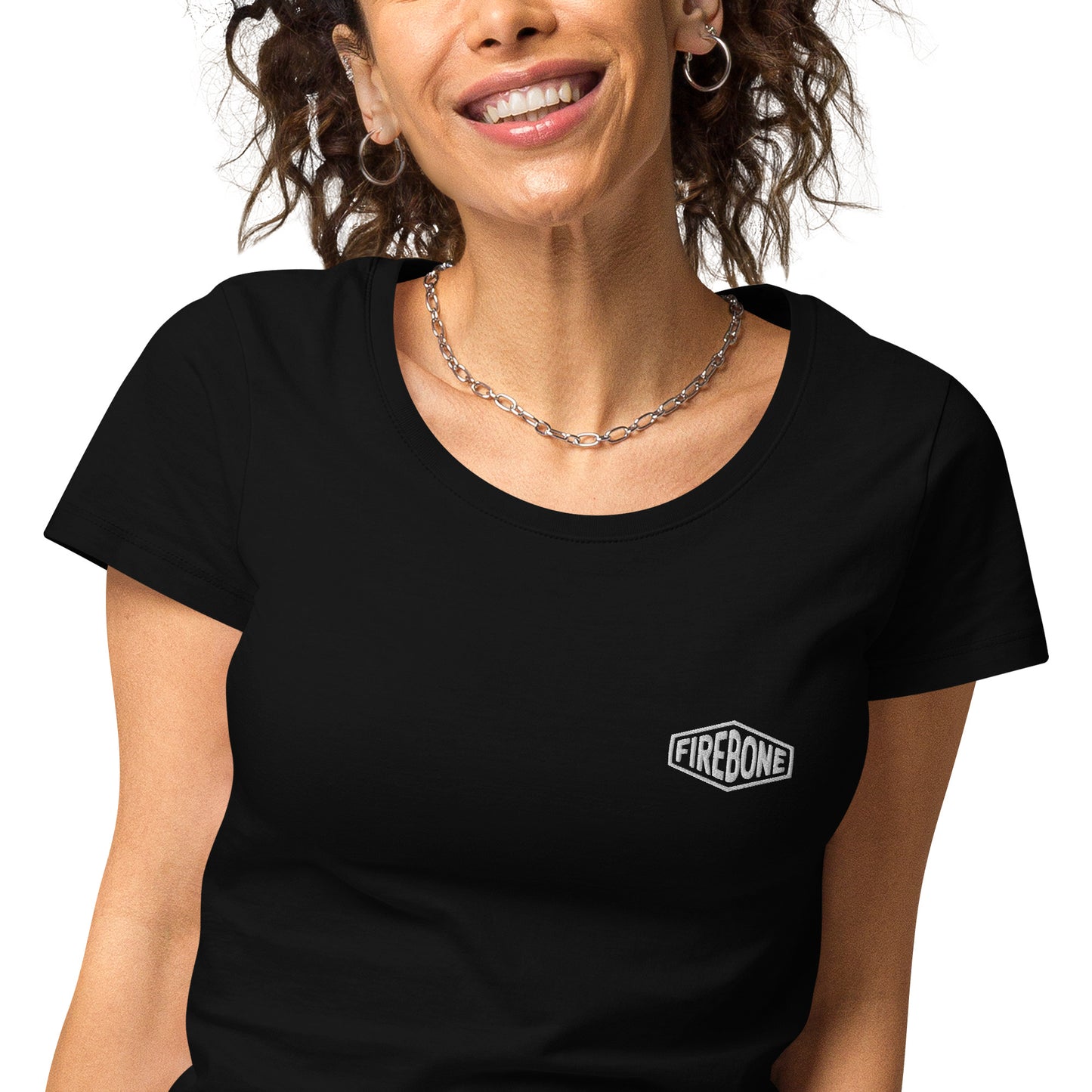 Lightning quick - Orange on black organic t-shirt - Firebone