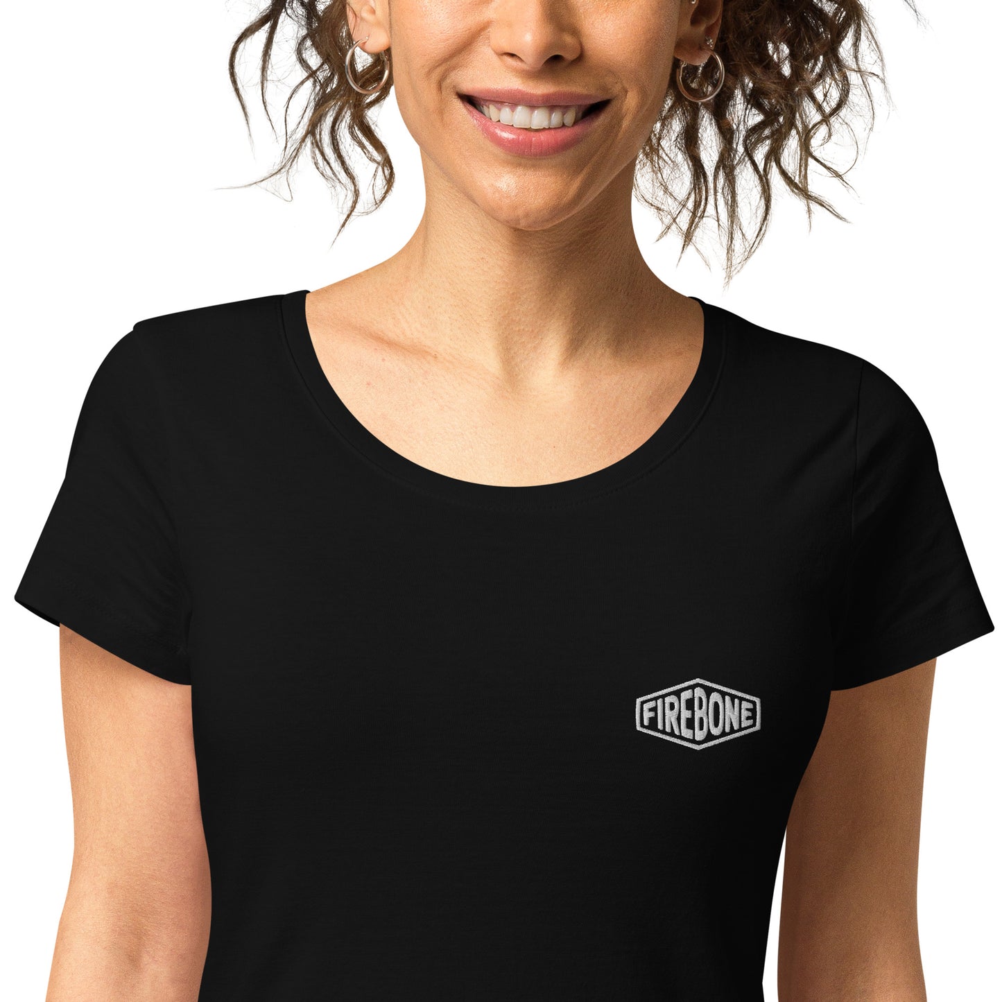 Lightning quick - Orange on black organic t-shirt - Firebone
