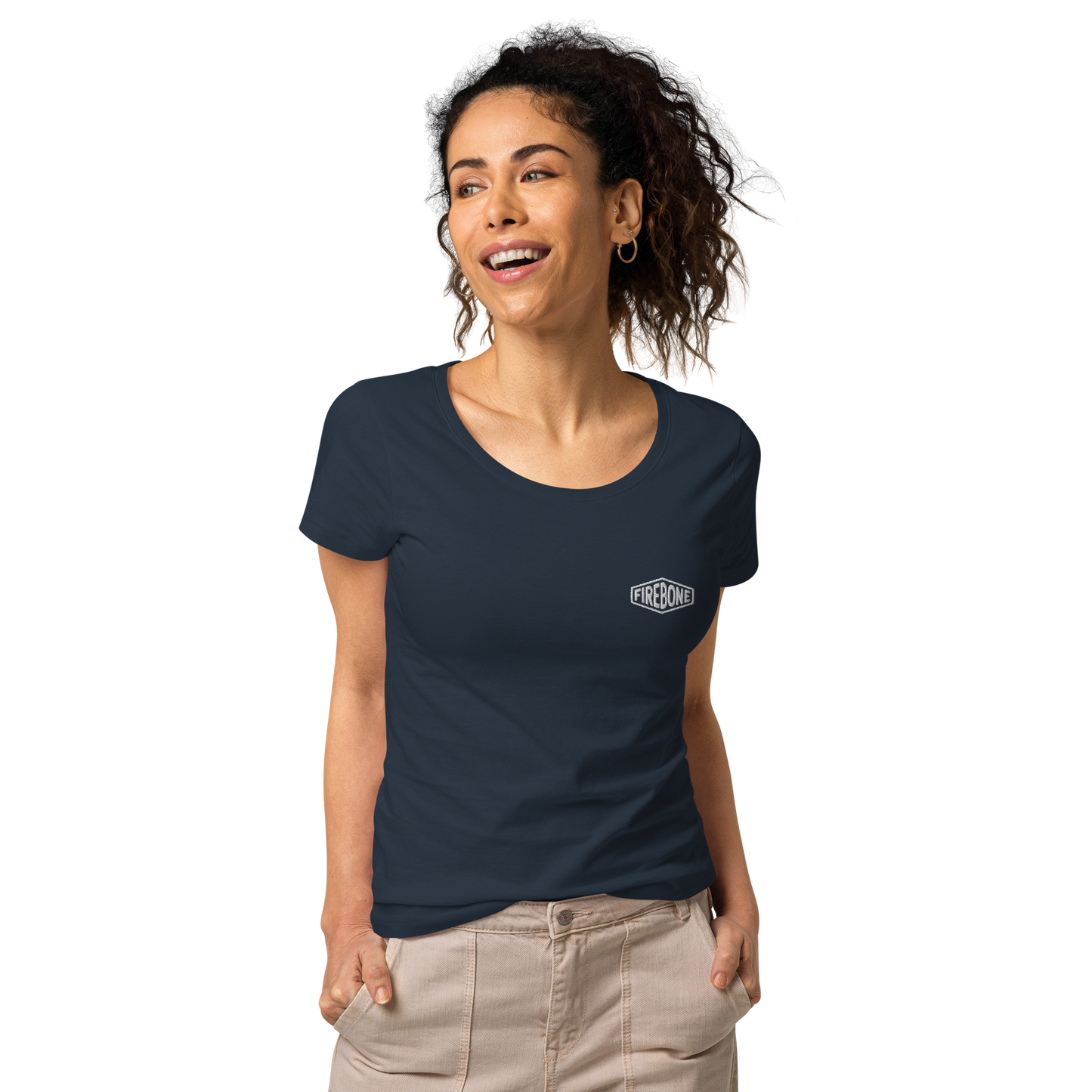 Lightning quick - Navy organic t-shirt - Firebone