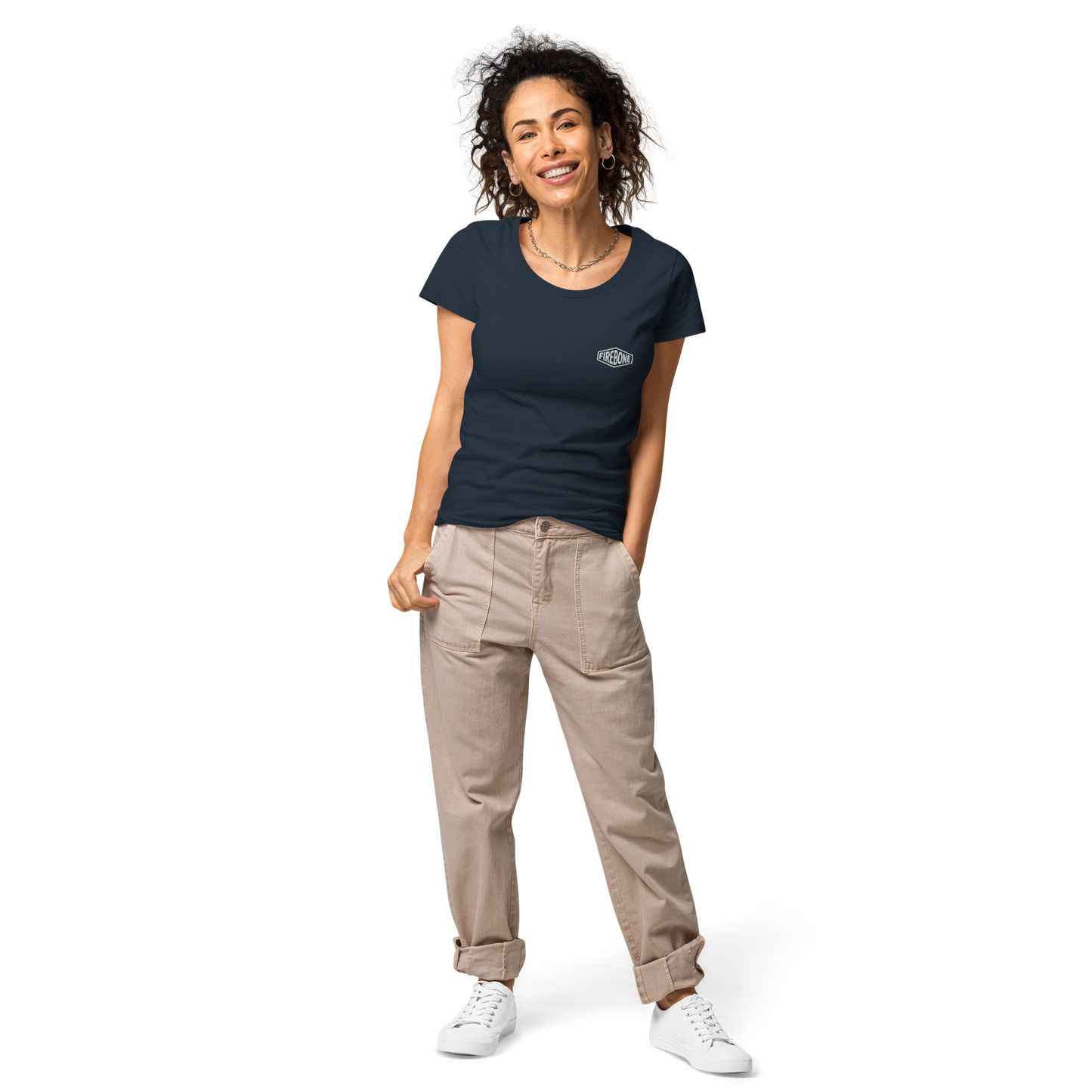 Lightning quick - Navy organic t-shirt - Firebone
