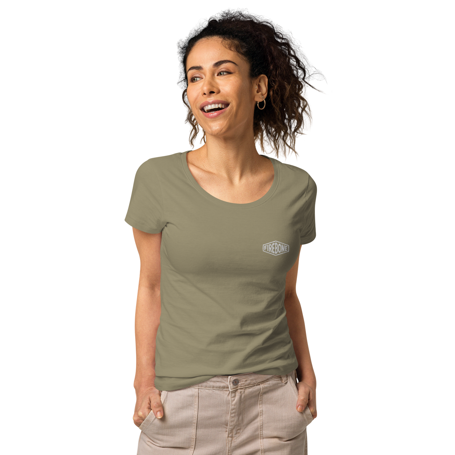 Lightning quick - Olive green tiger organic t-shirt - Firebone