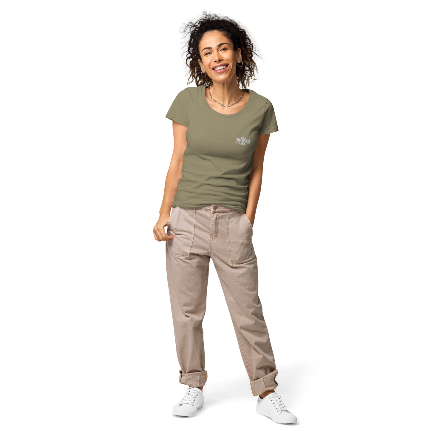 Lightning quick - Olive green tiger organic t-shirt - Firebone
