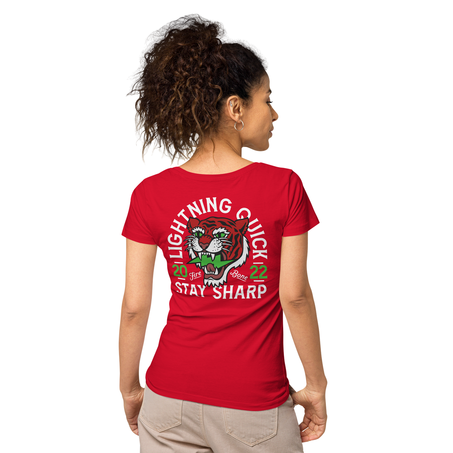 Lightning quick - Red tiger organic t-shirt - Firebone