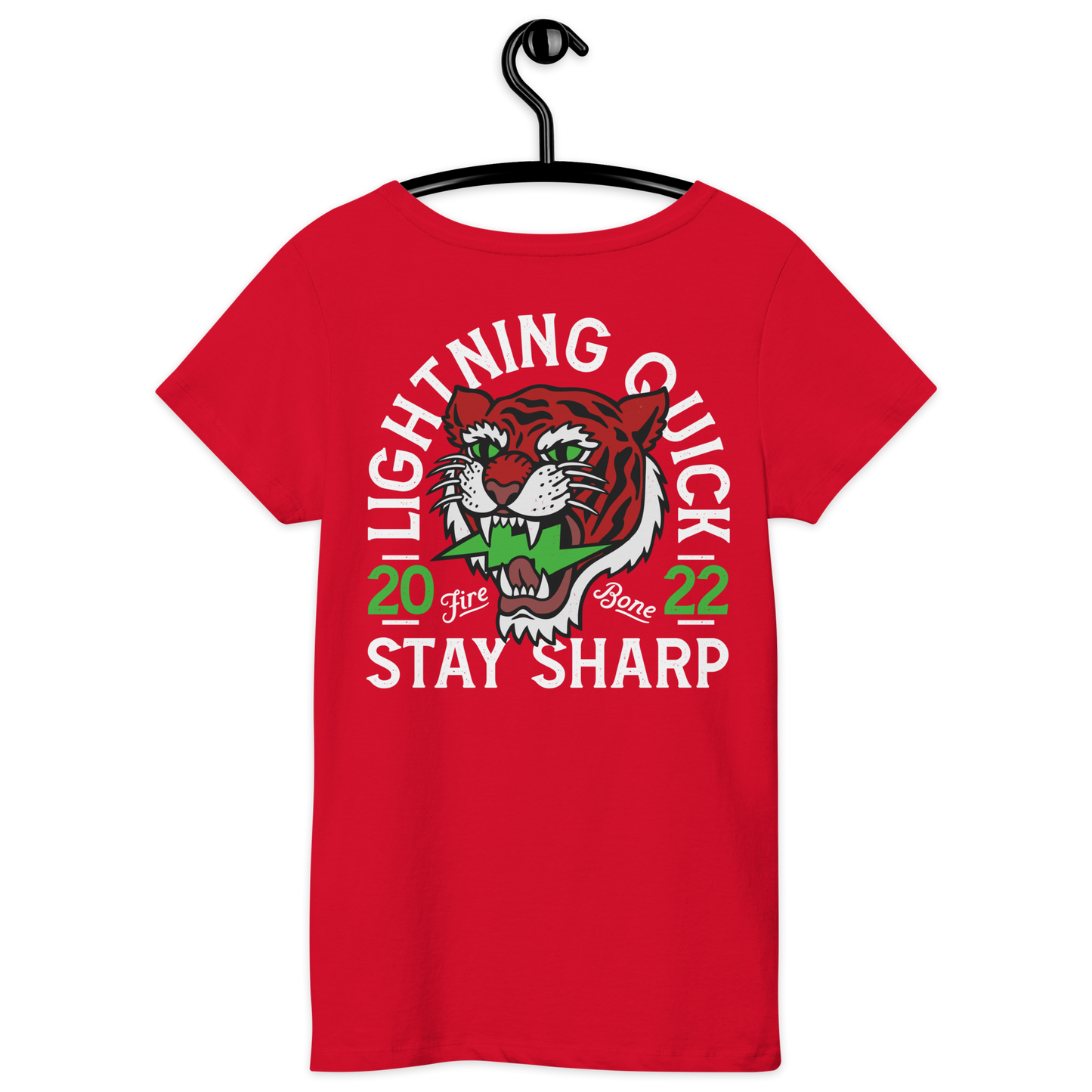 Lightning quick - Red tiger organic t-shirt - Firebone