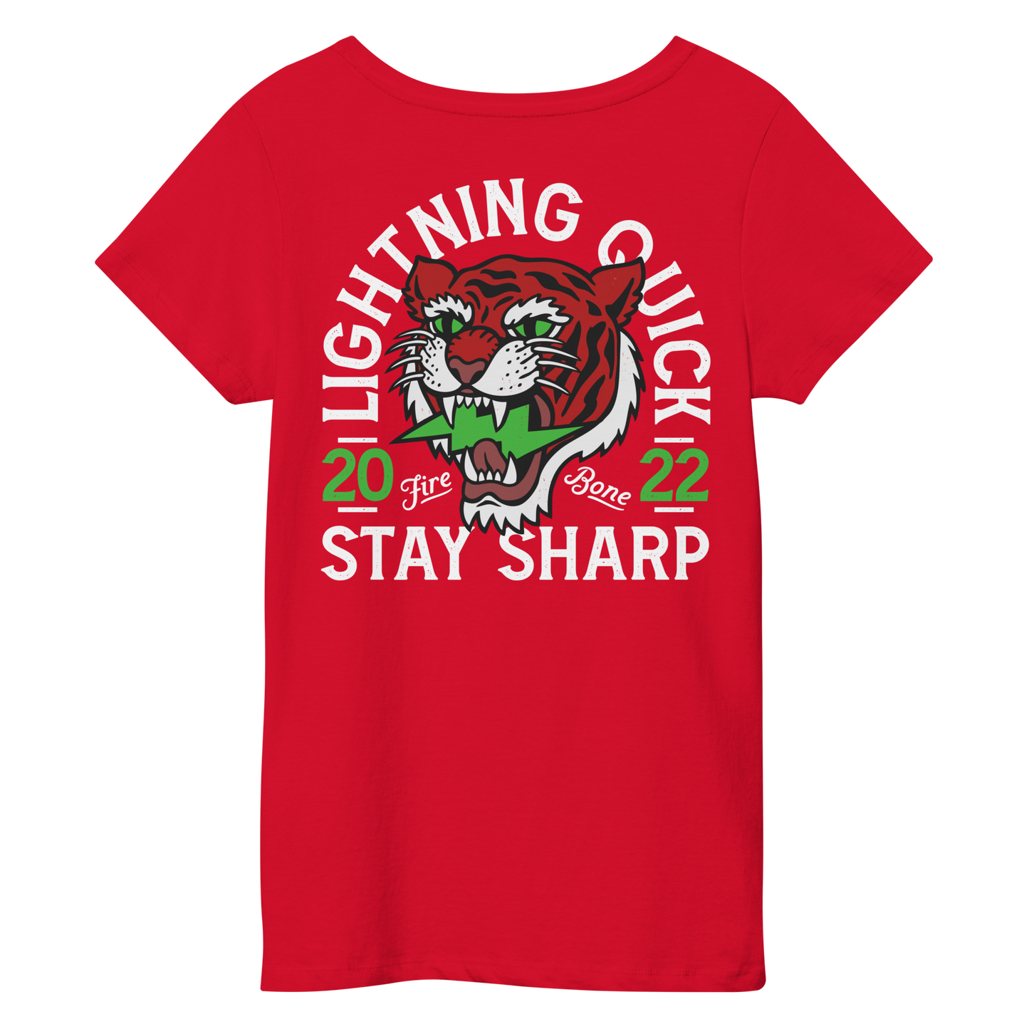 Lightning quick - Red tiger organic t-shirt - Firebone