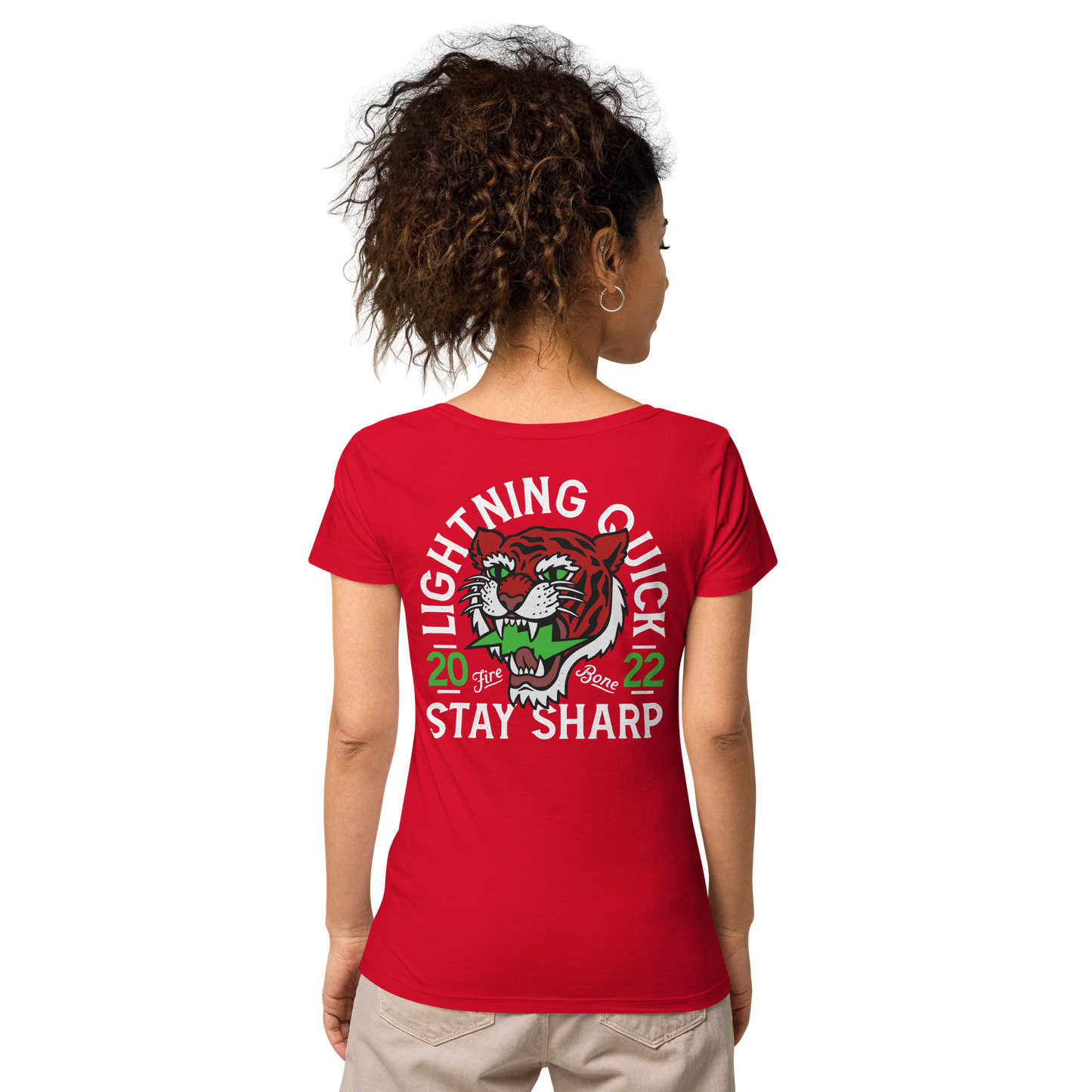 Lightning quick - Red tiger organic t-shirt - Firebone