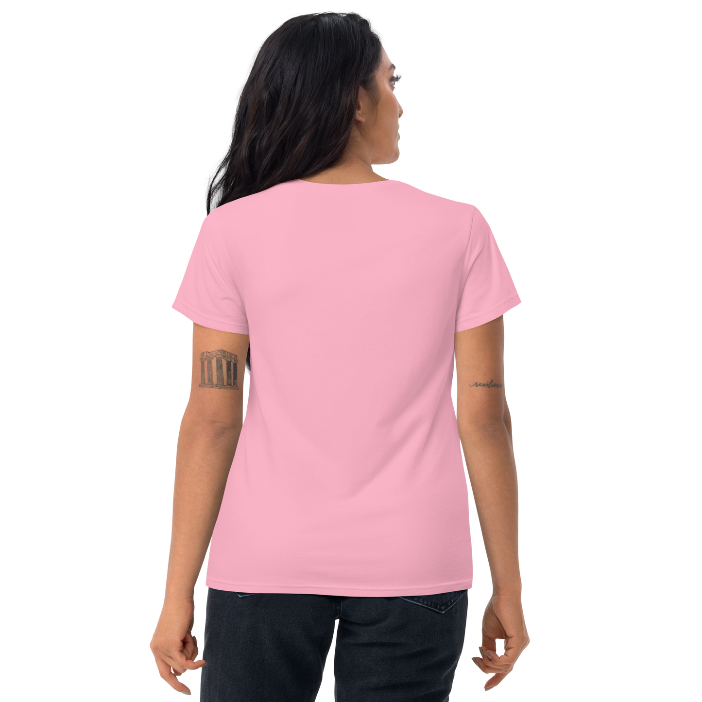 Stay brave - Grey on pink short sleeve t-shirt - Firebone