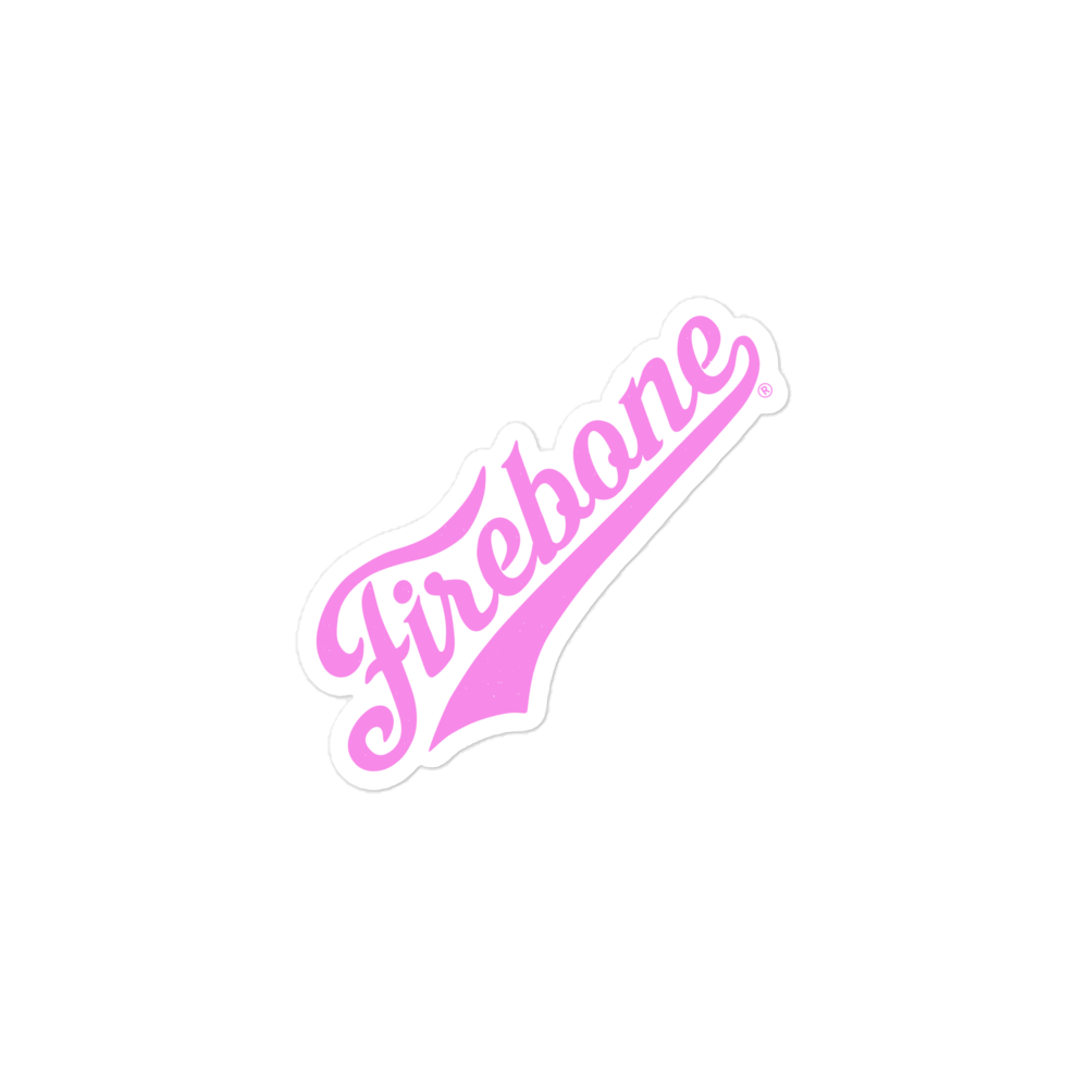 Firebone Pink Swish Logo Stickers