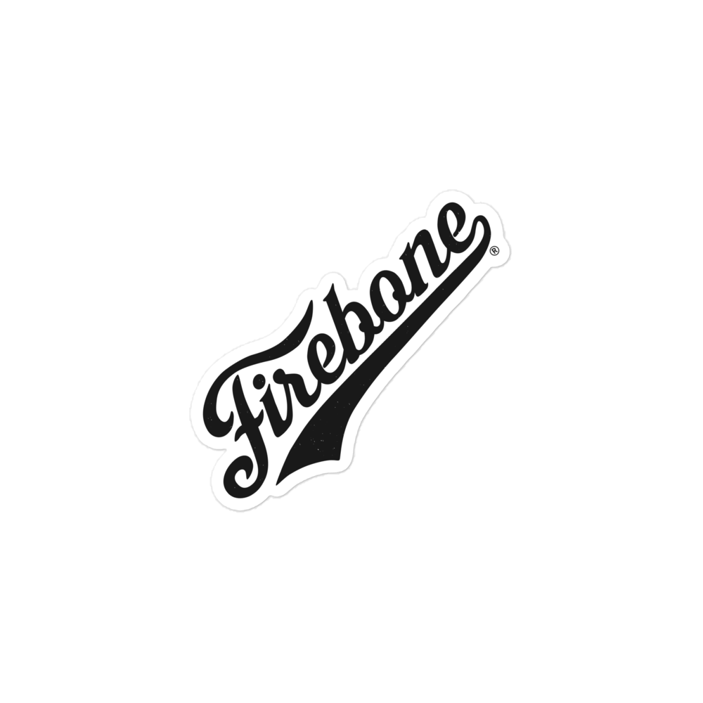 Firebone Dark Grey Swish Logo Stickers