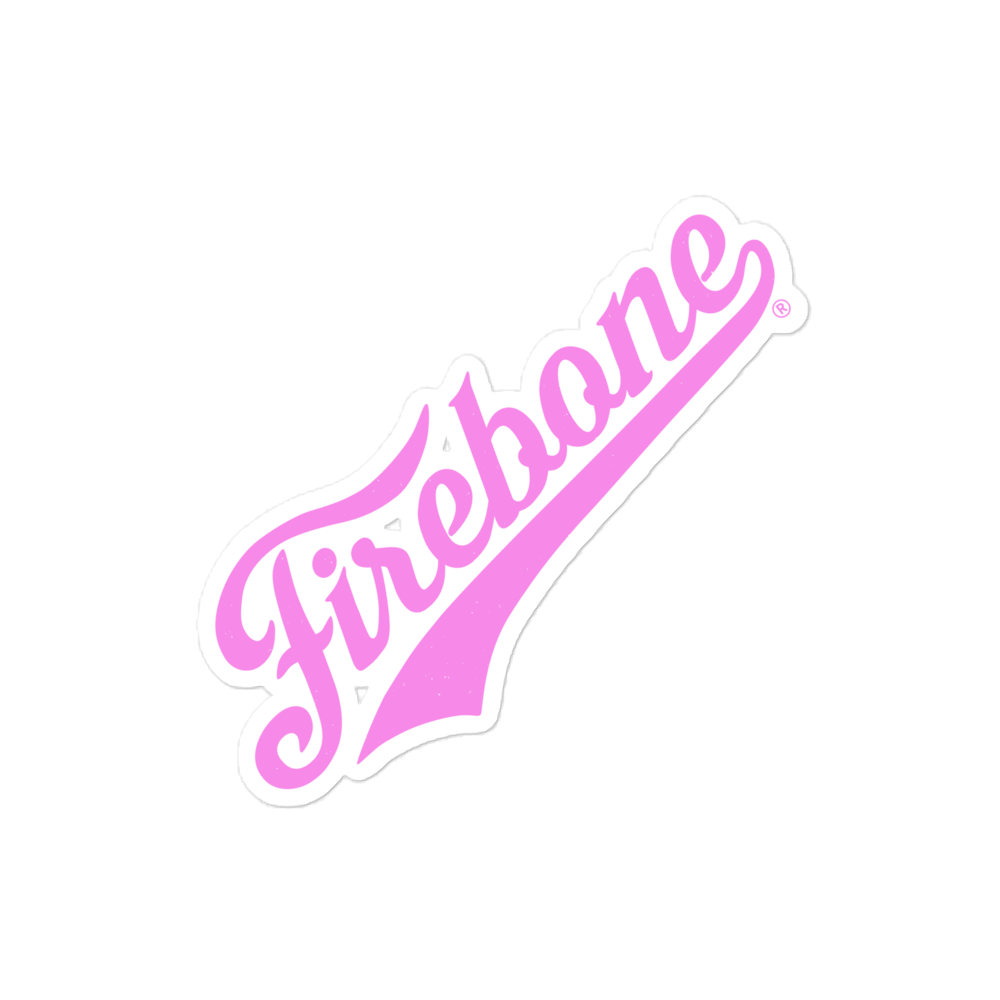 Firebone Pink Swish Logo Stickers