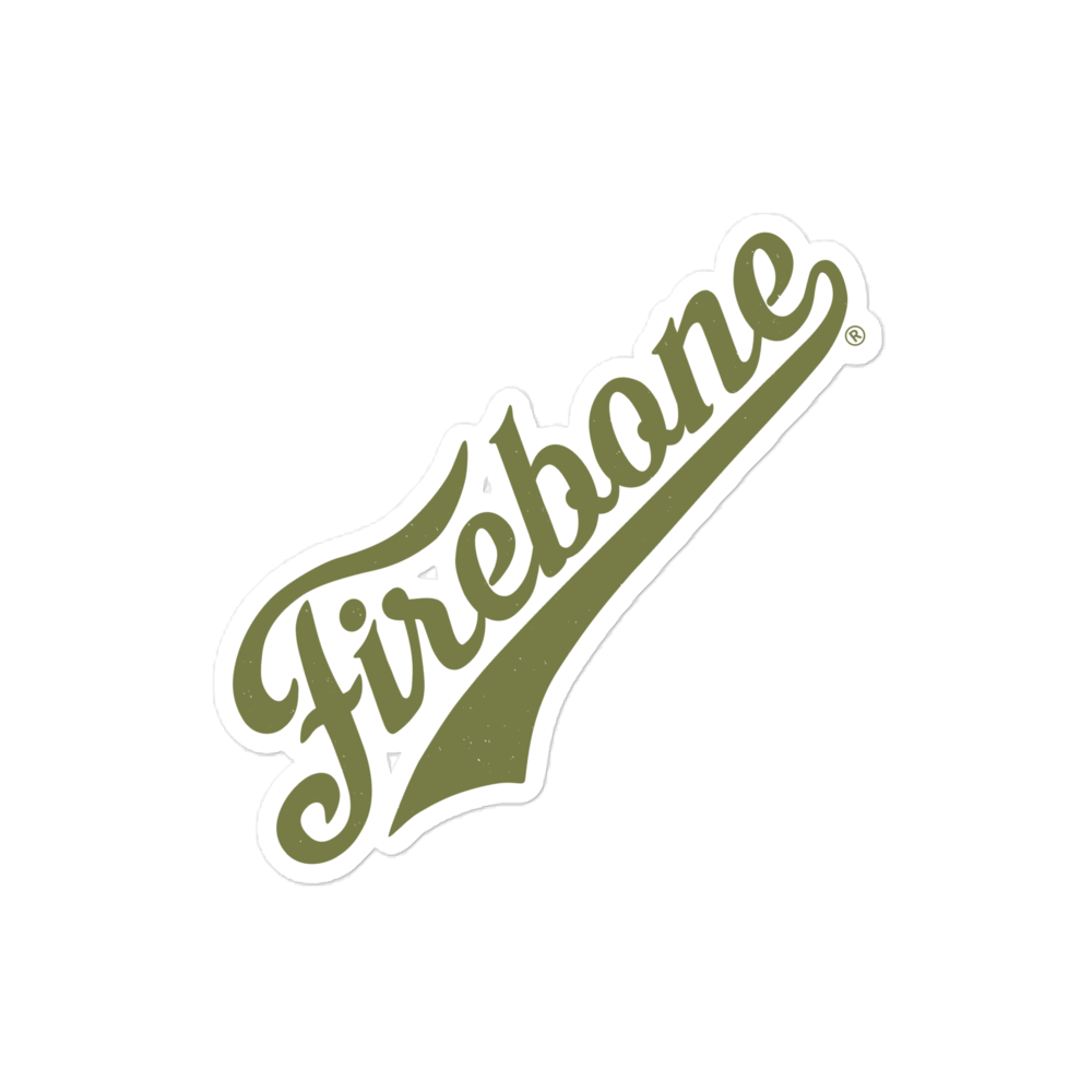 Firebone Army Green Swish Logo Stickers