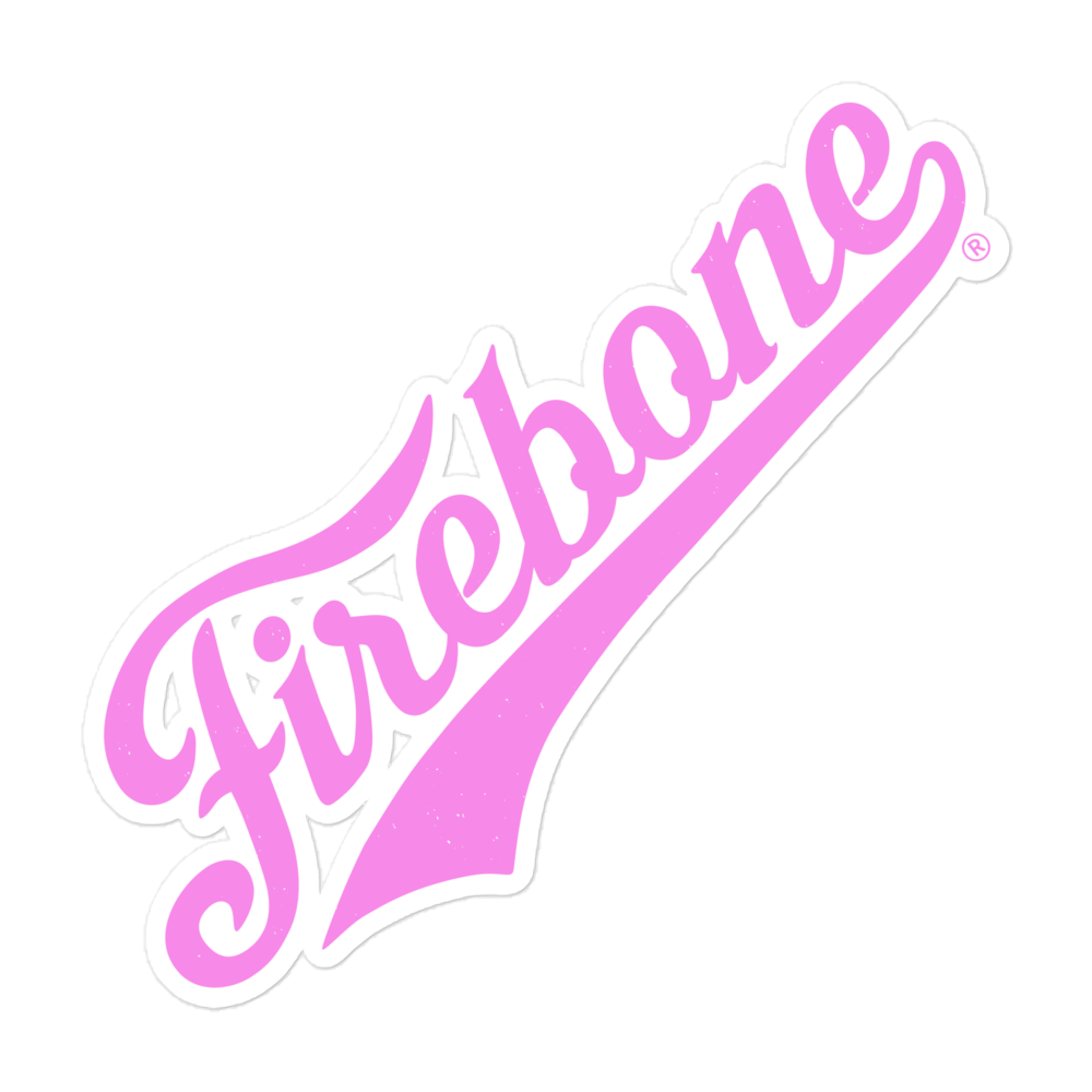 Firebone Pink Swish Logo Stickers