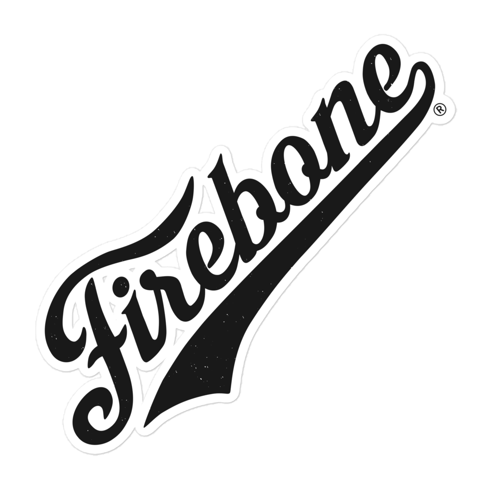 Firebone Dark Grey Swish Logo Stickers