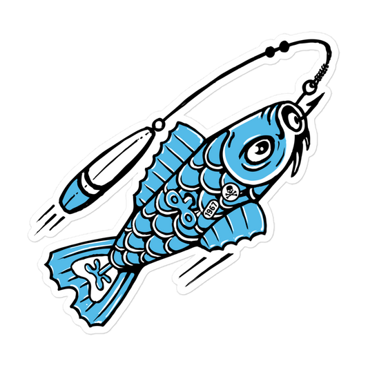 Tin Koi Blue Stickers