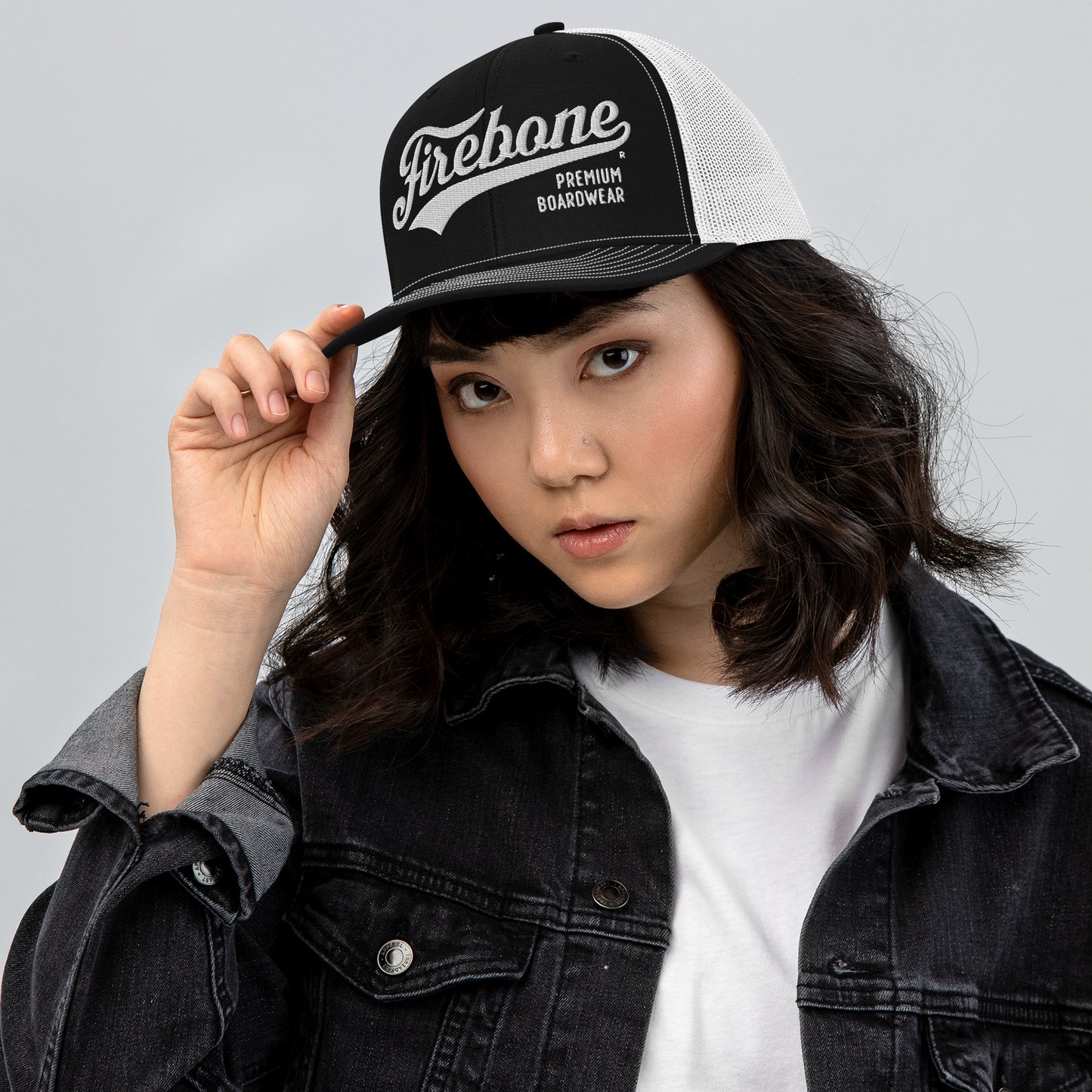 Firebone Swish logo Truckers Cap