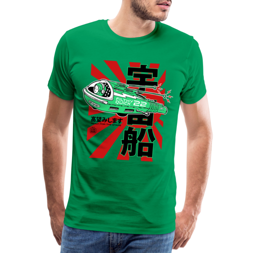 Filthy Quick Space Ship - Green  - Men’s Premium T-Shirt - kelly green