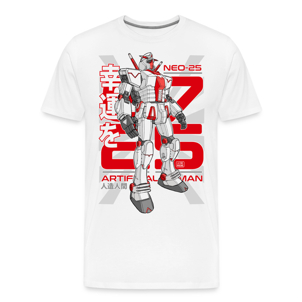 Neo-25 Robot Red on white - Men’s Premium T-Shirt - white