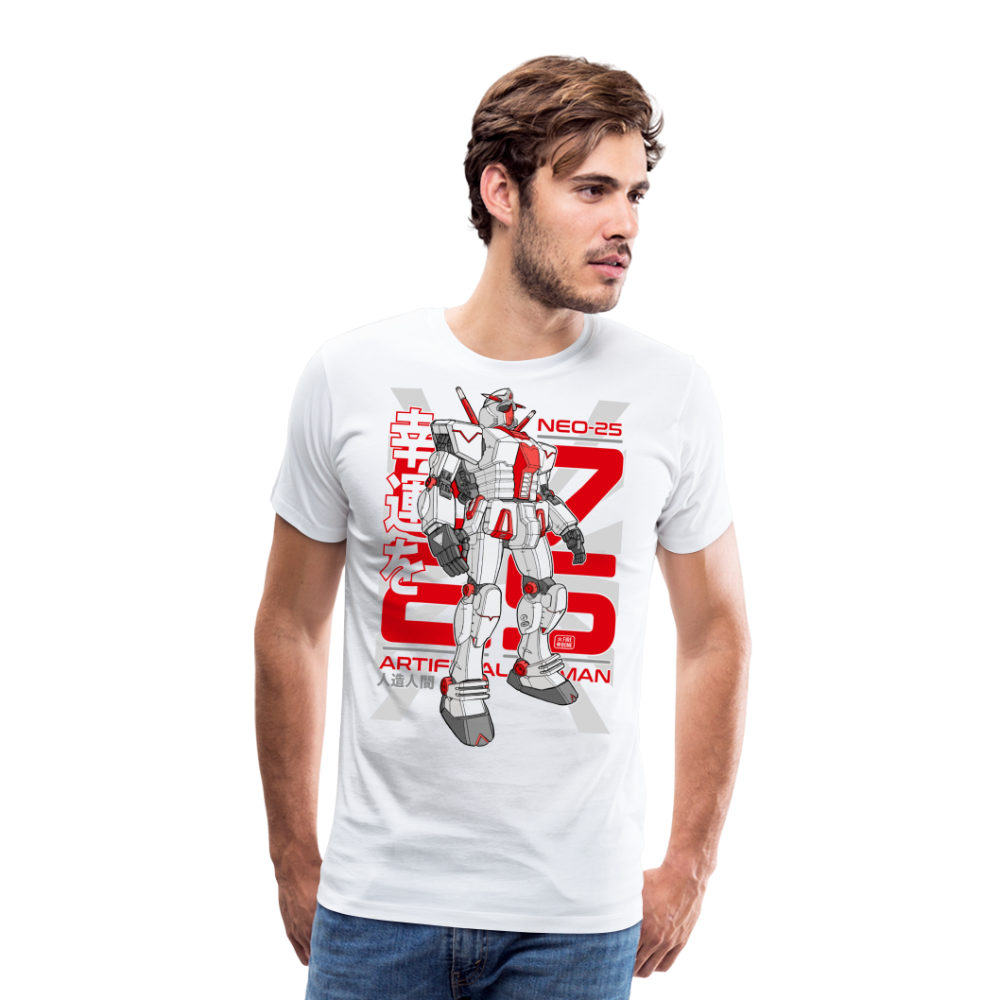 Neo-25 Robot Red on white - Men’s Premium T-Shirt - white