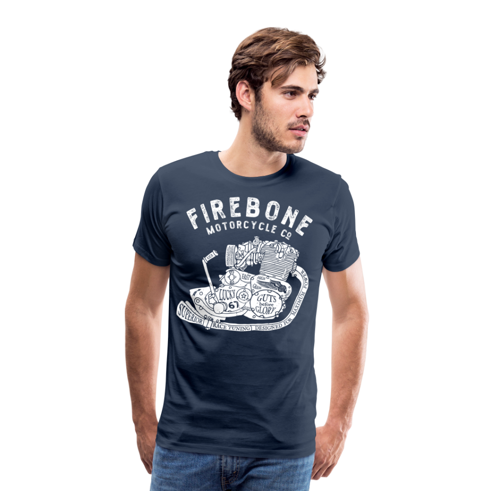 Guts before Glory - Vintage engine t-shirt - navy