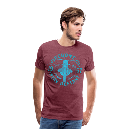 Wild and free bike - Premium t-shirt - heather burgundy