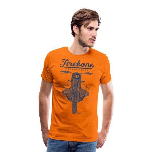 No.67 Firebone motorcycle t-shirt - orange