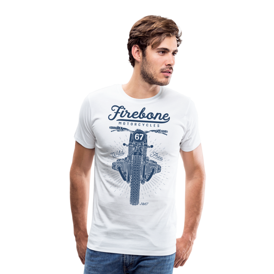 No.67 Firebone motorcycle t-shirt - white