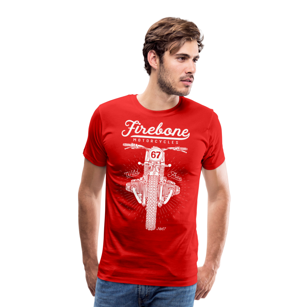 No.67 Firebone motorcycle t-shirt - red