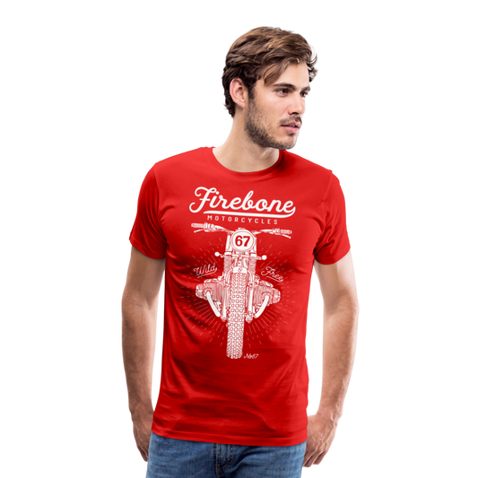 No.67 Firebone motorcycle t-shirt - red