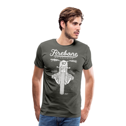 No.67 Firebone motorcycle t-shirt - asphalt