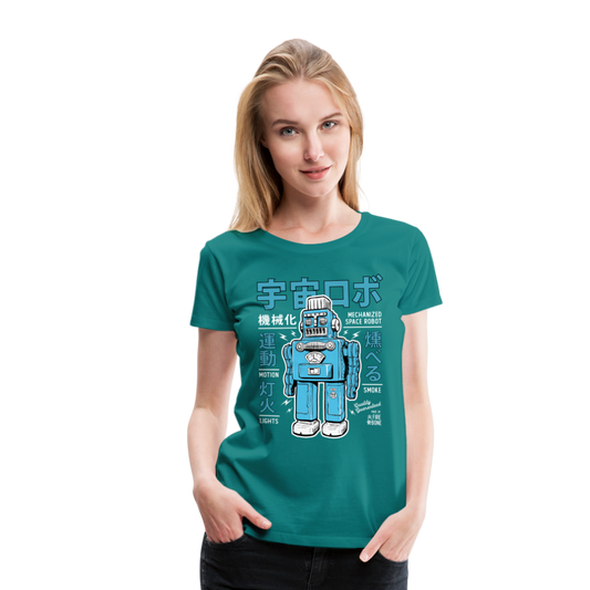 Mechanized Space Robot - Premium T-Shirt - diva blue