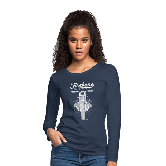 Wild and Free - Premium Long sleeve shirt - navy