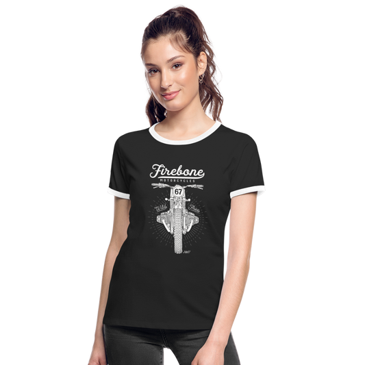 Wild and Free - Ringer t-shirt - black/white