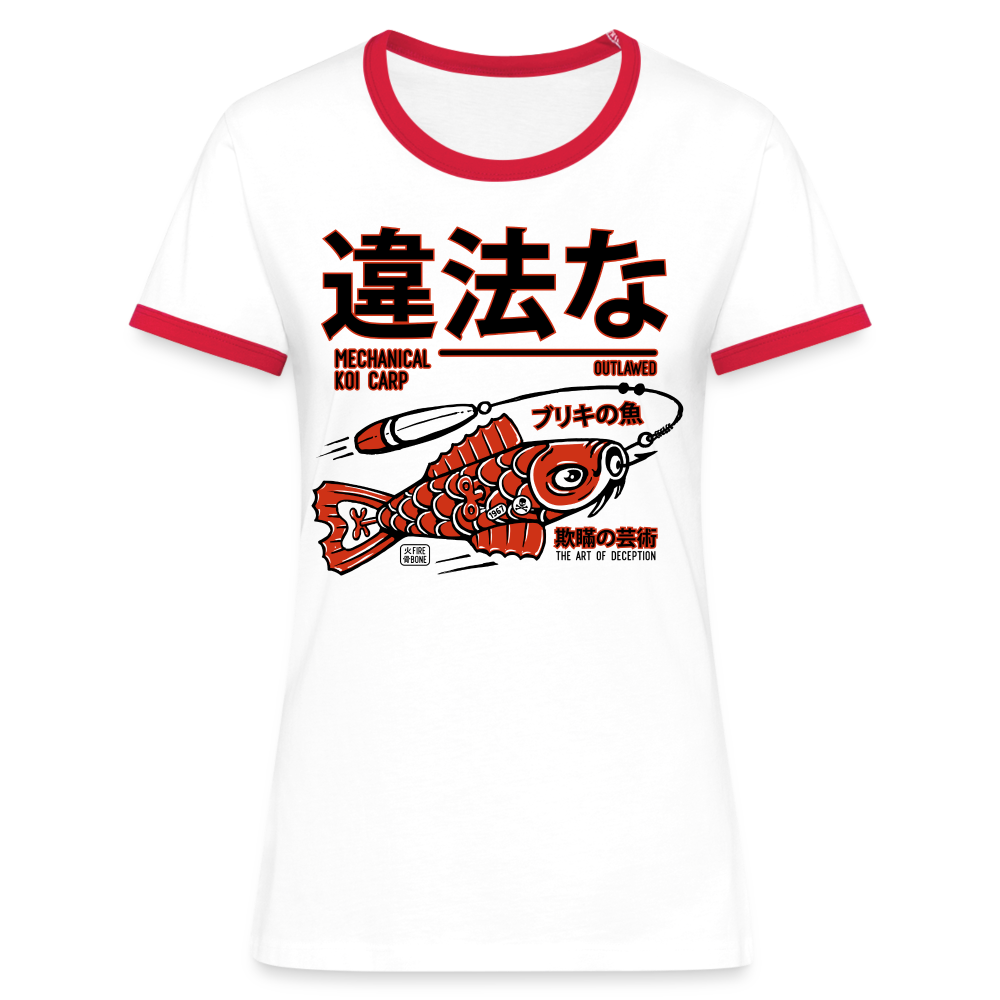 The art of deception - Ringer t-shirt - white/red