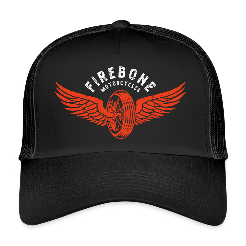 Red Wheels and Wings - Trucker Cap - black/black