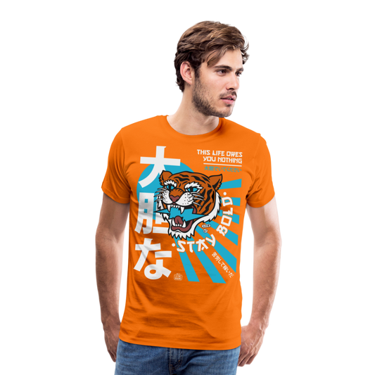 This life owes you nothing - Premium men's t-shirt - orange