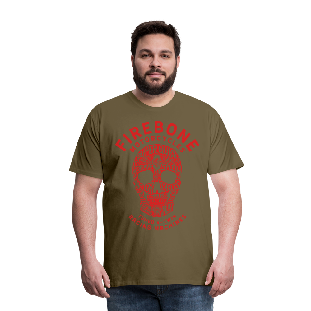 Super Quick skull - Premium T-Shirt - khaki