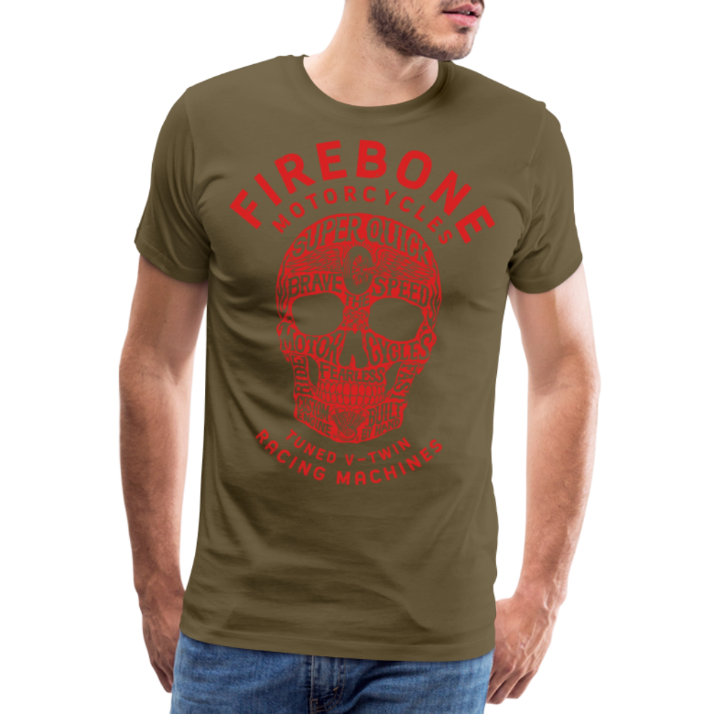 Super Quick skull - Premium T-Shirt - khaki