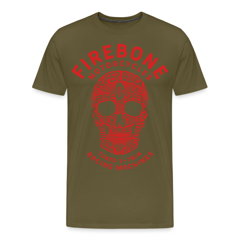 Super Quick skull - Premium T-Shirt - khaki