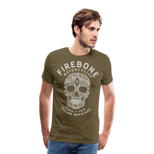 Super Quick Skull - Premium T-Shirt - khaki