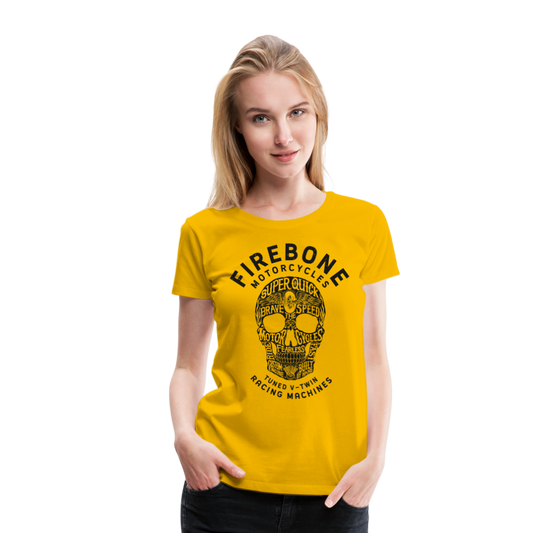 Super Quick Skullz - Women’s Yellow Premium T-Shirt - sun yellow