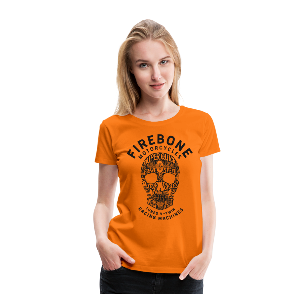 Super Quick Skullz - Women’s Orange Premium T-Shirt - orange