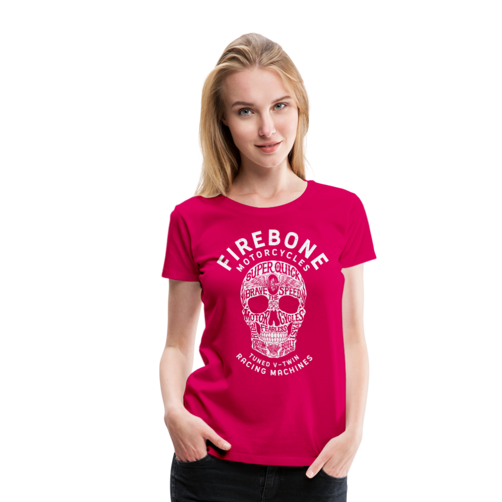 Super Quick Skullz - Women’s Dark Pink Premium T-Shirt - dark pink