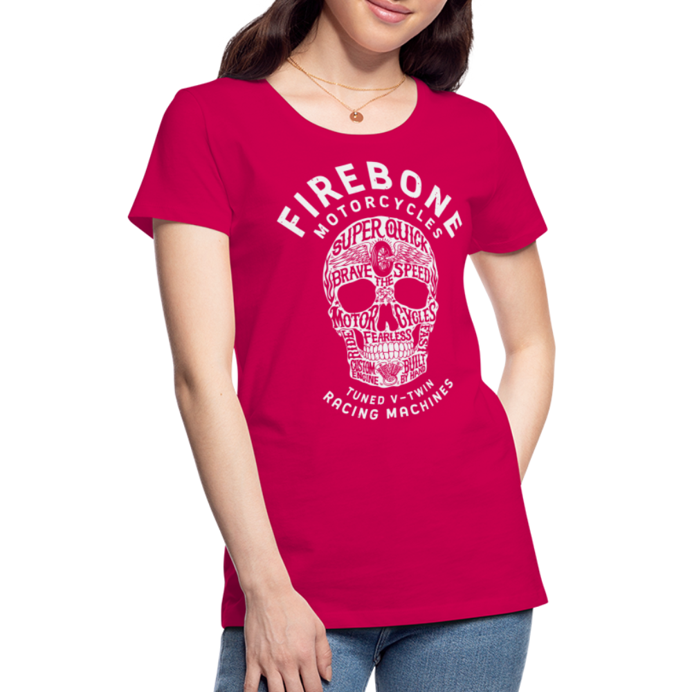 Super Quick Skullz - Women’s Dark Pink Premium T-Shirt - dark pink