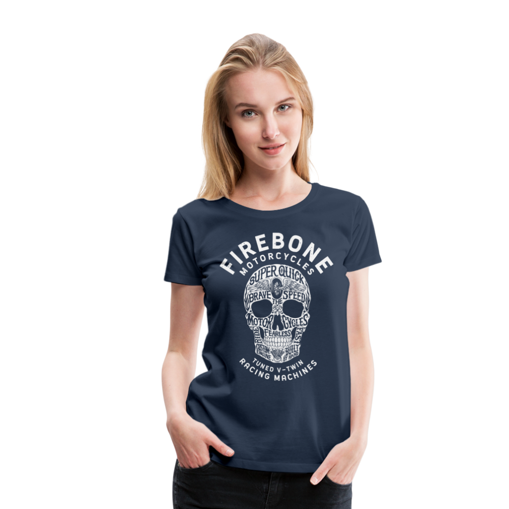 Super Quick Skullz - Women’s Navy Blue Premium T-Shirt - navy