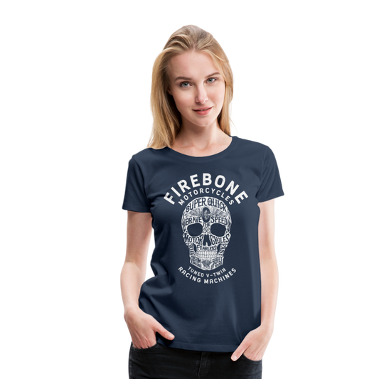 Super Quick Skullz - Women’s Navy Blue Premium T-Shirt - navy