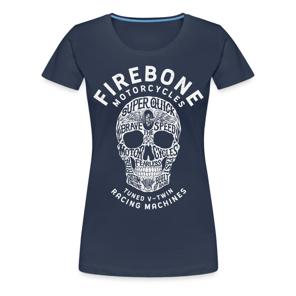 Super Quick Skullz - Women’s Navy Blue Premium T-Shirt - navy